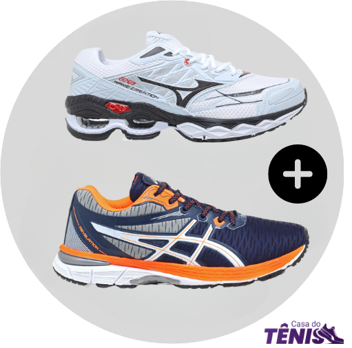 Compre 1 leve 2 Tênis Mizuno Wave 20 Pro + Asics Revelation