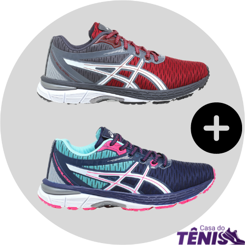 2 PARES Asics Revelation FEM + Masc COMPRE 1 LEVE 2